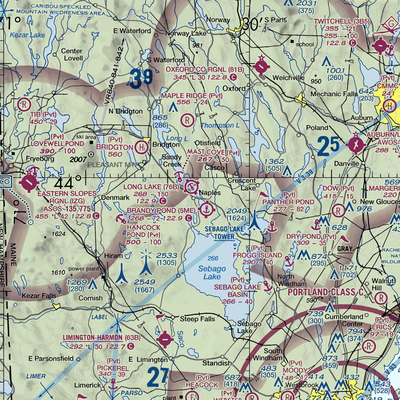 Twin Eagles Airport (71ME) VFR Sectional  Gaming Mouse Pad