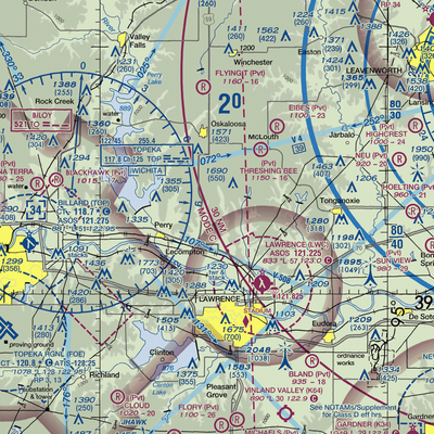 Stonehenge Airport (71KS) VFR Sectional  Gaming Mouse Pad