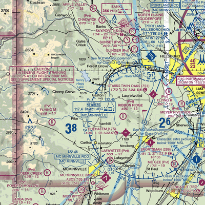 Goodin Creek Airport (70OR) VFR Sectional  Gaming Mouse Pad