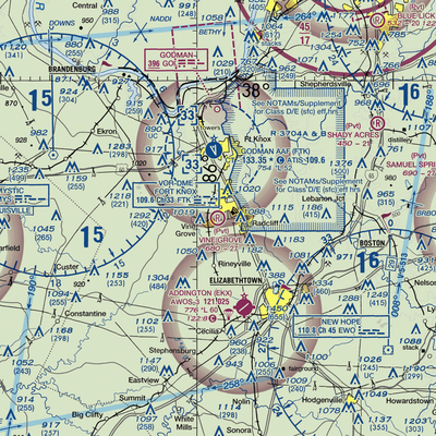 Vine Grove Airport (70KY) VFR Sectional  Gaming Mouse Pad