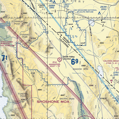 Amargosa Airport (70CL) VFR Sectional  Gaming Mouse Pad