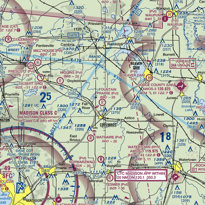 Fountain Prairie Airport (6WN6) VFR Sectional  Gaming Mouse Pad