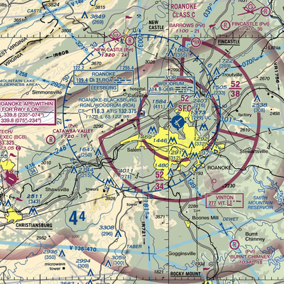 Summit Airport (6VA4) VFR Sectional  Gaming Mouse Pad