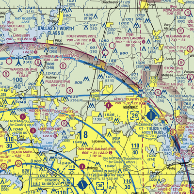 Drewery Airport (6TX3) VFR Sectional  Gaming Mouse Pad