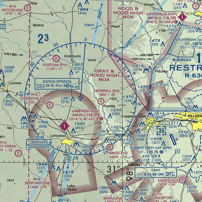 Worrell Airport (6TS1) VFR Sectional  Gaming Mouse Pad