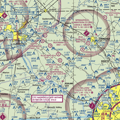 Weakleys Field (6TN1) VFR Sectional  Gaming Mouse Pad