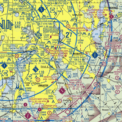 Culp Airport (6TA3) VFR Sectional  Gaming Mouse Pad