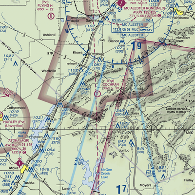 Cochran Ranch Airport (6OK7) VFR Sectional  Gaming Mouse Pad