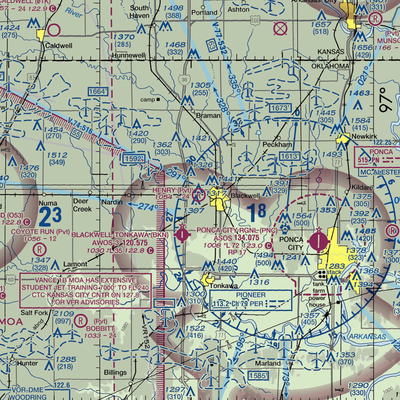 Earl Henry Airport (6OK6) VFR Sectional  Gaming Mouse Pad