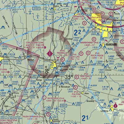 Redhills Airport (6OK2) VFR Sectional  Gaming Mouse Pad