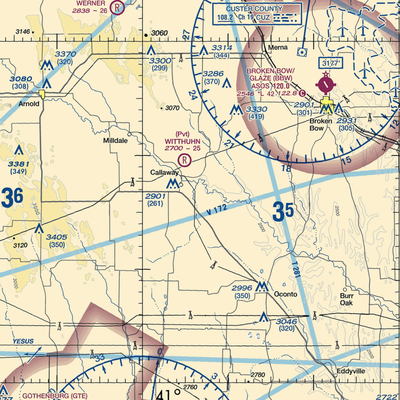 Hoesel Airport (6NE9) VFR Sectional  Gaming Mouse Pad