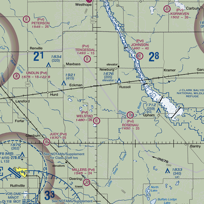 Marsh Brothers Airstrip (6NA6) VFR Sectional  Gaming Mouse Pad