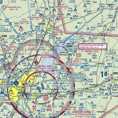 Woodbridge Airport (6MS1) VFR Sectional  Gaming Mouse Pad