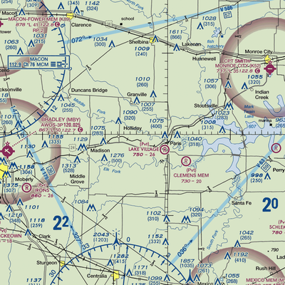 Brazeale Farm Airport (6MO8) VFR Sectional  Gaming Mouse Pad