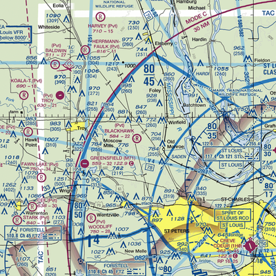 Blackhawk Airport (6MO0) VFR Sectional  Gaming Mouse Pad