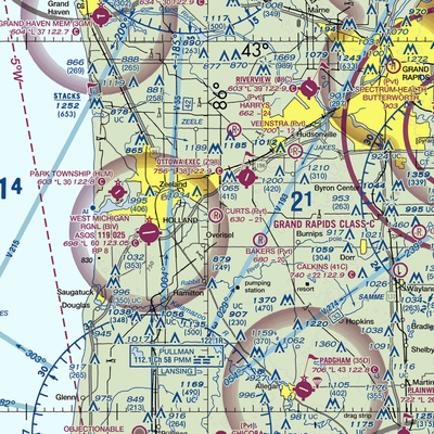 Curt's Place Airport (6MI3) VFR Sectional  Gaming Mouse Pad