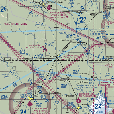 Kiowa Airport (6KS6) VFR Sectional  Gaming Mouse Pad