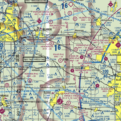 Idlas Restricted Landing Area (IL60) VFR Sectional  Gaming Mouse Pad