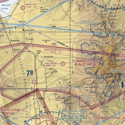 Ash Creek Airport (6AZ5) VFR Sectional  Gaming Mouse Pad