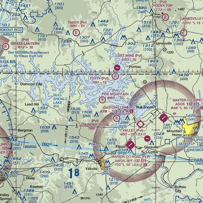 Pine Mountain Airpark (6AR9) VFR Sectional  Gaming Mouse Pad