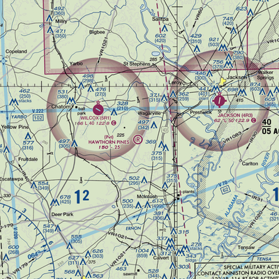 Hawthorn Pines Airport (6AL6) VFR Sectional  Gaming Mouse Pad