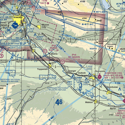 Mc Mahon Field (68WA) VFR Sectional  Gaming Mouse Pad