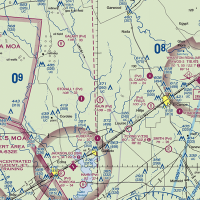 Norris Raun Ranch Airport (68TE) VFR Sectional  Gaming Mouse Pad