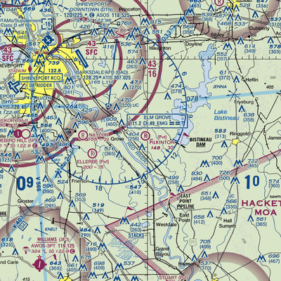 Pilkinton Airstrip (68LA) VFR Sectional  Gaming Mouse Pad