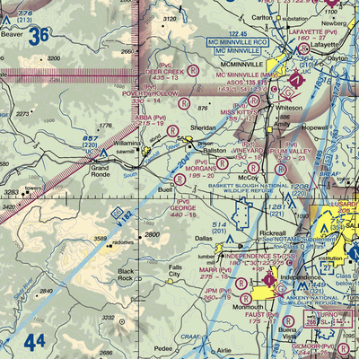 George Airport (67OG) VFR Sectional  Gaming Mouse Pad