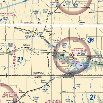 L J Bose Airstrip (67NE) VFR Sectional  Gaming Mouse Pad