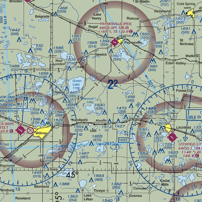 Pagel's Field (67MN) VFR Sectional  Gaming Mouse Pad