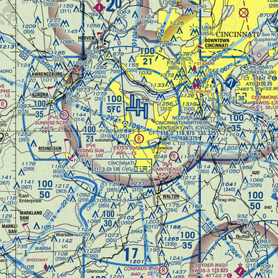 Estes Airport (67KY) VFR Sectional  Gaming Mouse Pad