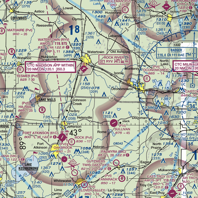 J-3 Cub Field (66WI) VFR Sectional  Gaming Mouse Pad