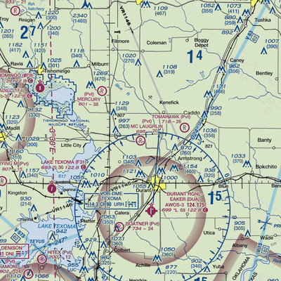 Mc Laughlin Farm Airport (66OK) VFR Sectional  Gaming Mouse Pad