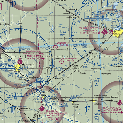 Howard's Airport (66MN) VFR Sectional  Gaming Mouse Pad