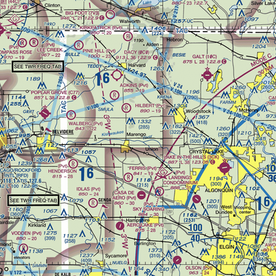 Aerogrange Airport (66IL) VFR Sectional  Gaming Mouse Pad