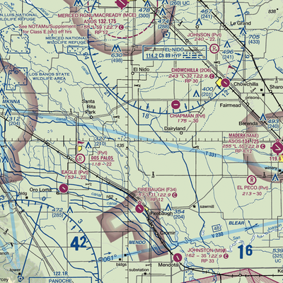 Triangle T Ranch Airport (66CL) VFR Sectional  Gaming Mouse Pad