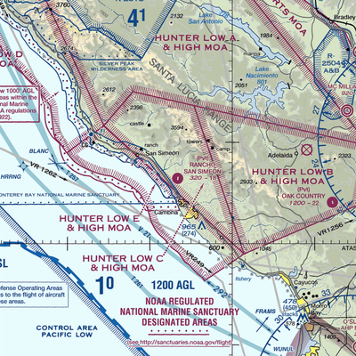 Rancho San Simeon Airport (66CA) VFR Sectional  Gaming Mouse Pad