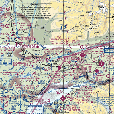 June Lake Seaplane Base (66AK) VFR Sectional  Gaming Mouse Pad