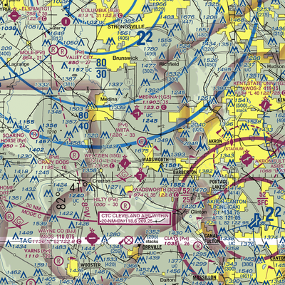 Wiita Farms Airport (65OH) VFR Sectional  Gaming Mouse Pad