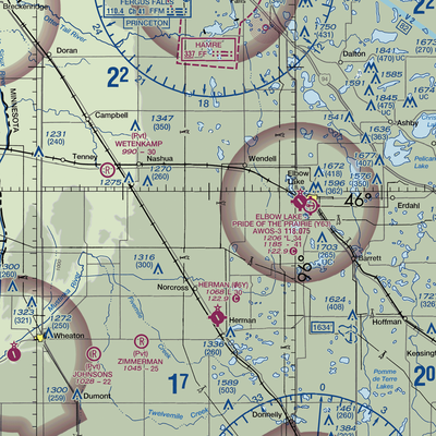 Ricks Field (65MN) VFR Sectional  Gaming Mouse Pad