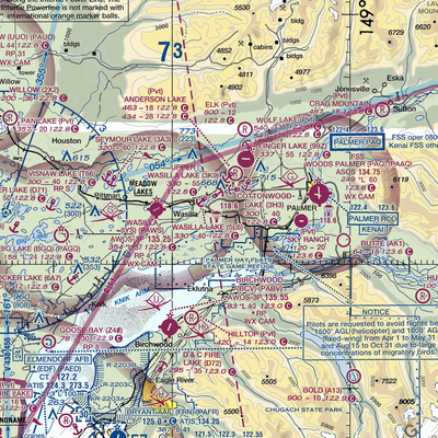 Mcdonald Ridge Airport (65AK) VFR Sectional  Gaming Mouse Pad