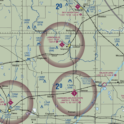 Moellenkamp Airport (63ND) VFR Sectional  Gaming Mouse Pad