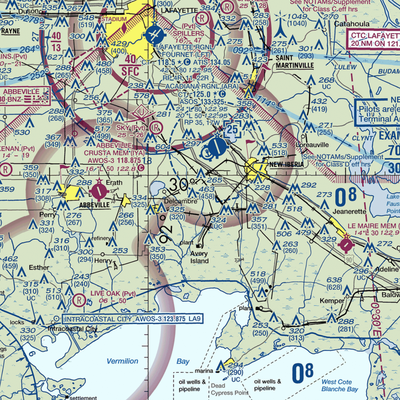 Leonards Airfield & Indust Park Airport (63LA) VFR Sectional  Gaming Mouse Pad