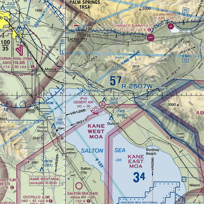 Desert Air Sky Ranch Airport (63CA) VFR Sectional  Gaming Mouse Pad