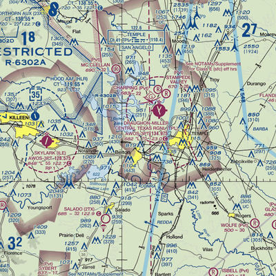 Barge Ranch Airport (62TX) VFR Sectional  Gaming Mouse Pad