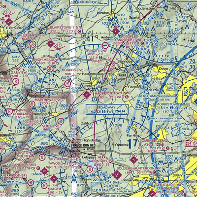 Scheller Airport (62NJ) VFR Sectional  Gaming Mouse Pad