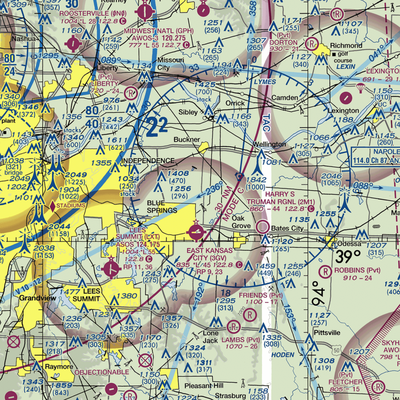 Washburn Farm Airport (62MO) VFR Sectional  Gaming Mouse Pad