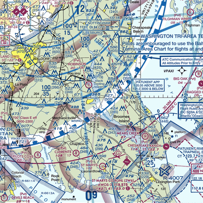 Sandy Point Airport (62MD) VFR Sectional  Gaming Mouse Pad