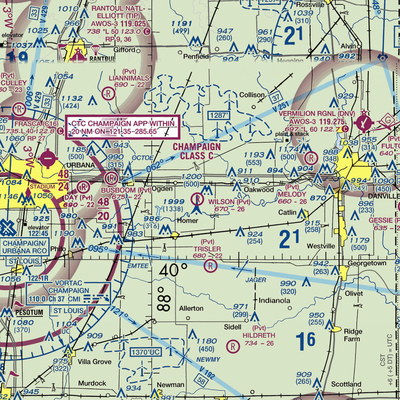 Wilson Airport (62IS) VFR Sectional  Gaming Mouse Pad